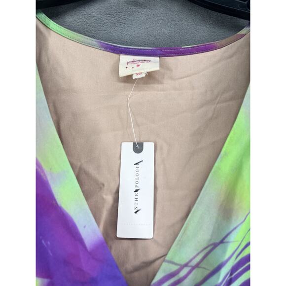 Anthropologie Plenty by Tracy Reese Puff-Sleeve Surplice Dress Size Xs - Picture 8 of 10